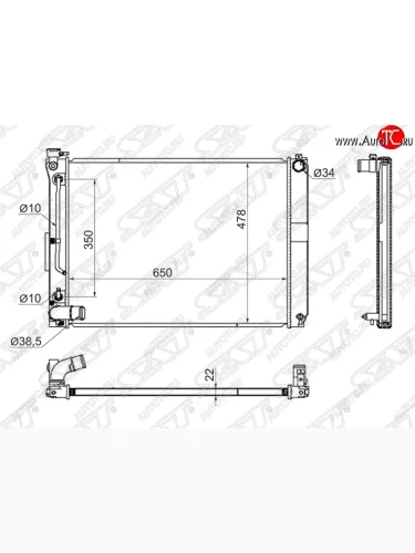 Радиатор двигателя (пластинчатый, АКПП) SAT Lexus RX330 XU30 (2003-2006)
