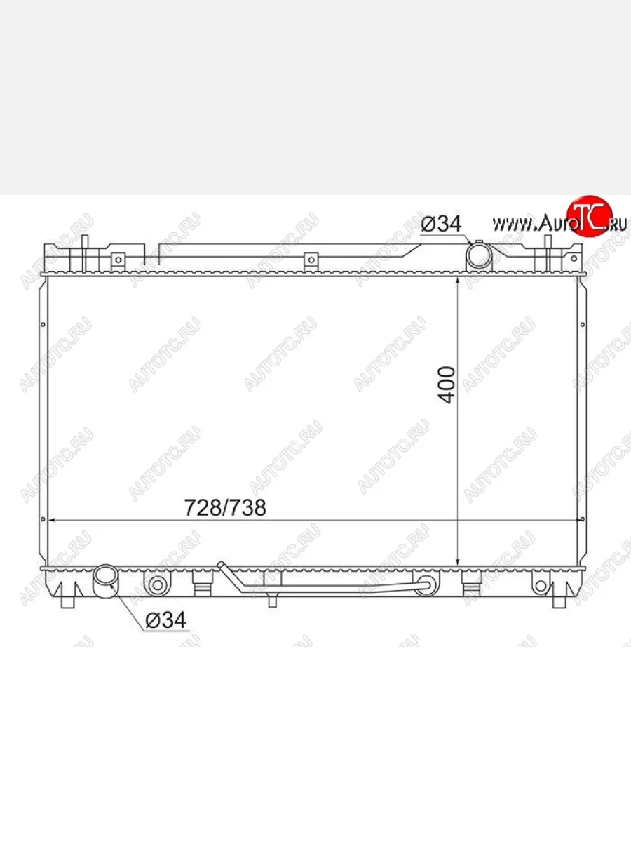 Радиатор двигателя SAT (пластинчатый, 3.0, МКПП/АКПП) Lexus ES300 XV30 дорестайлинг (2001-2003)  в Самаре Самарской области