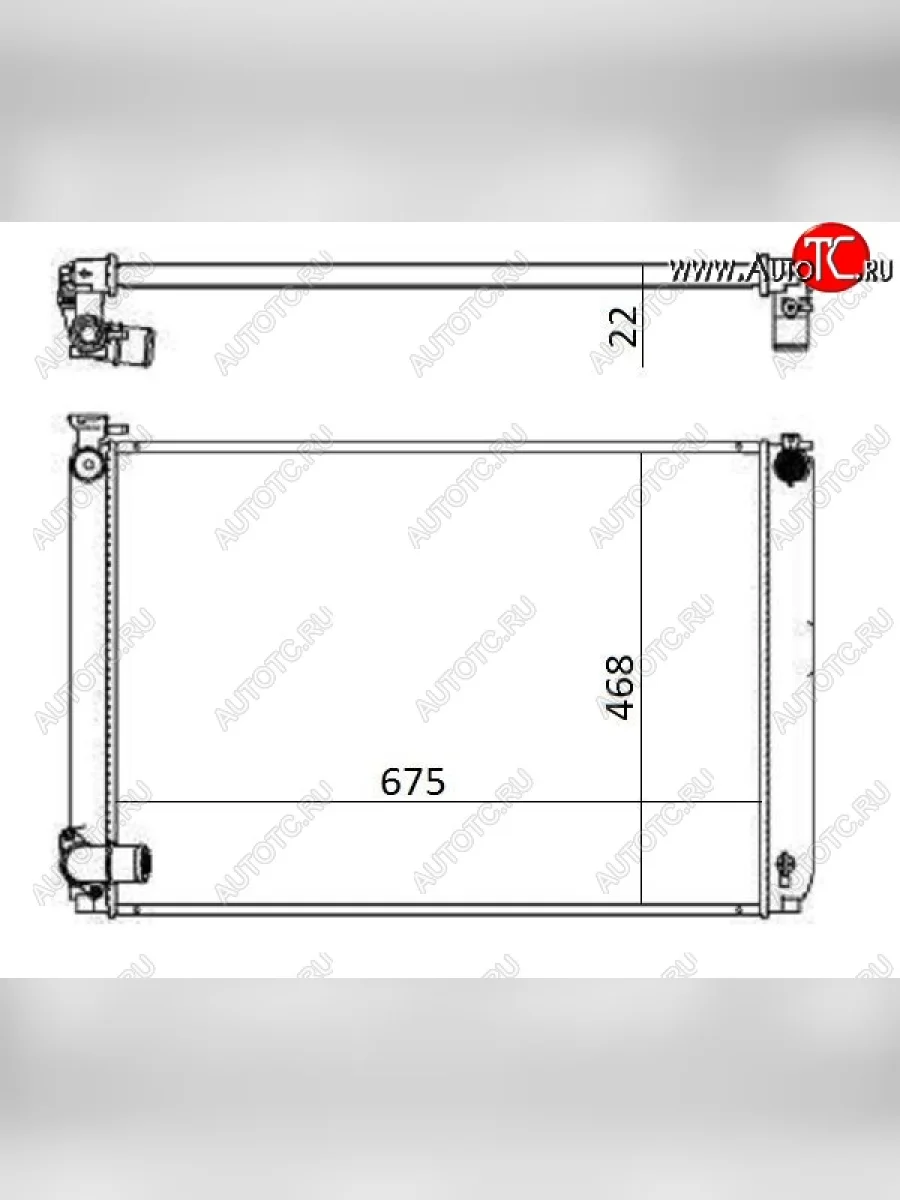 Радиатор двигателя (пластинчатый, МКПП/АКПП) SAT Lexus RX400H XU30 рестайлинг (2005-2009)  в Перми Пермском крае