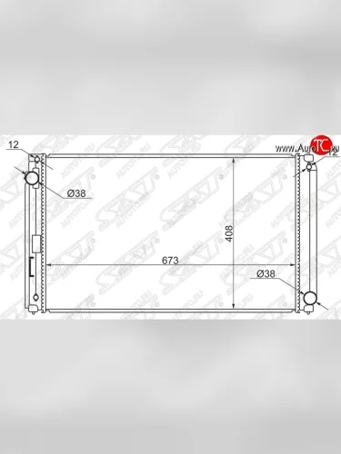 Радиатор двигателя SAT (пластинчатый, МКПП/АКПП) Lexus NX200 Z10 дорестайлинг (2014-2017)