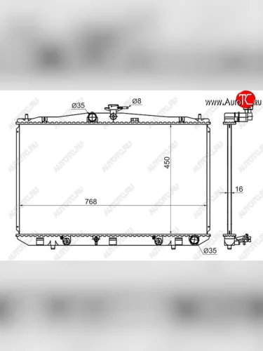 Радиатор двигателя SAT (пластинчатый, МКПП/АКПП) Lexus RX350 AL10 дорестайлинг (2008-2012)