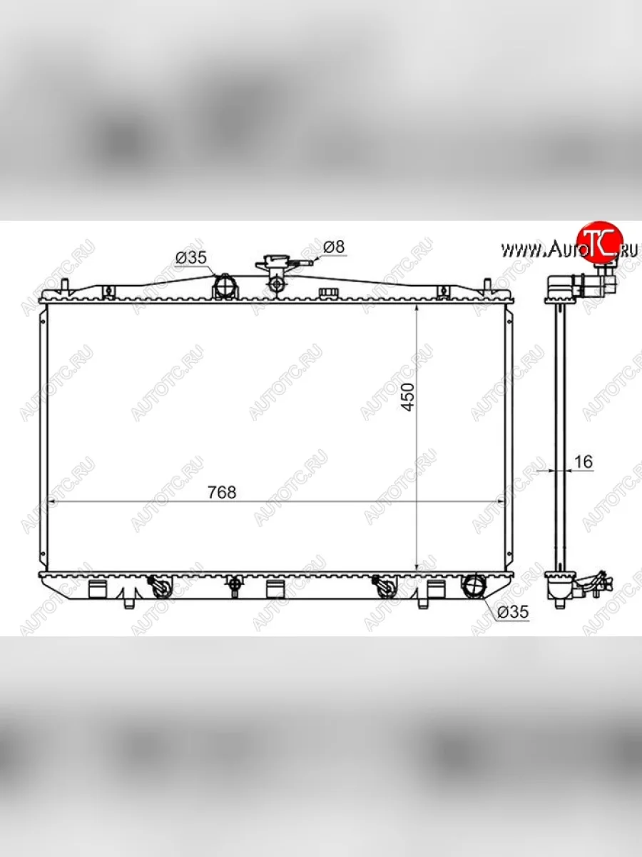 Радиатор двигателя SAT (пластинчатый, МКПП/АКПП) Lexus RX350 AL10 дорестайлинг (2008-2012)  в Перми Пермском крае