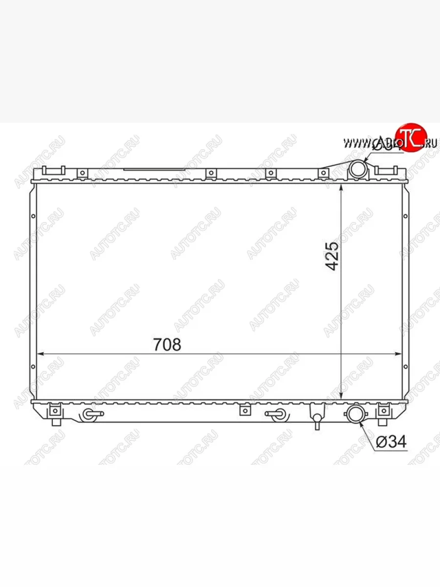 Радиатор двигателя (без пробки) (пластинчатый, 2.5/3.0, АКПП) SAT  Toyota Scepter (1992-1996)  в Керчи Республика Крым