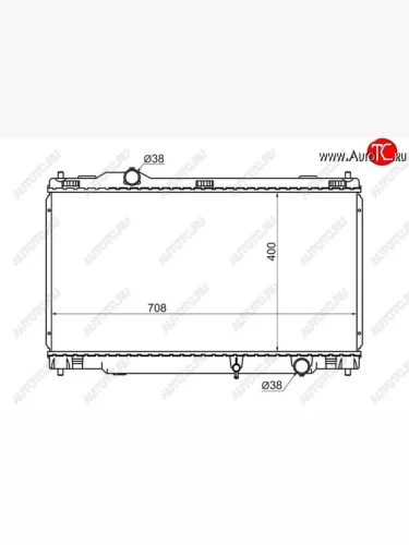 Радиатор двигателя (пластинчатый, МКПП/АКПП) SAT Lexus GS300 S190 рестайлинг (2007-2012)