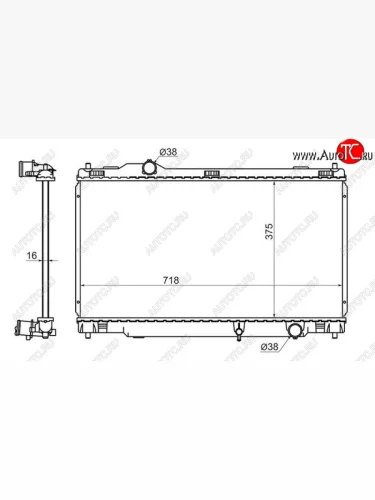 Радиатор двигателя SAT (пластинчатый, МКПП/АКПП) Lexus IS350 XE20 седан дорестайлинг (2005-2013)