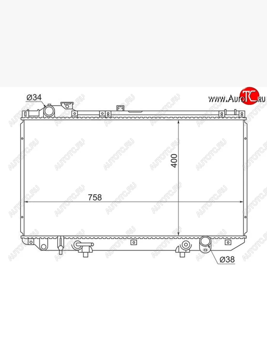 Радиатор двигателя (пластинчатый, 3.0, АКПП) SAT Toyota Aristo S160 дорестайлинг (1997-2001)  в Перми Пермском крае