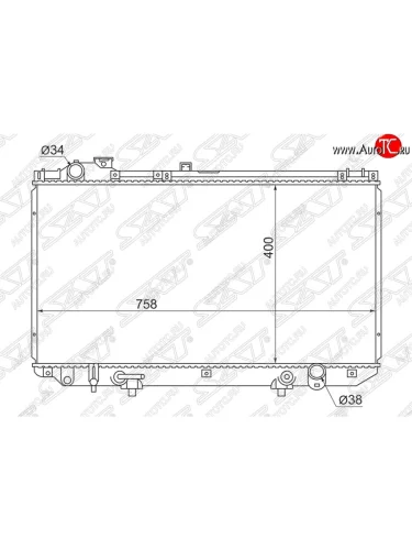 Радиатор двигателя (пластинчатый, 3.0, АКПП) SAT Toyota Aristo  S160 (1997-2001) дорестайлинг