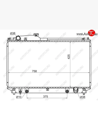 Радиатор двигателя (пластинчатый, МКПП/АКПП) SAT Lexus LS430 XF30 дорестайлинг (2000-2003)