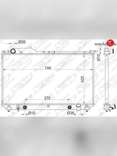 Радиатор двигателя SAT (пластинчатый, МКПП/АКПП) Lexus LS430 XF30 дорестайлинг (2000-2003)
