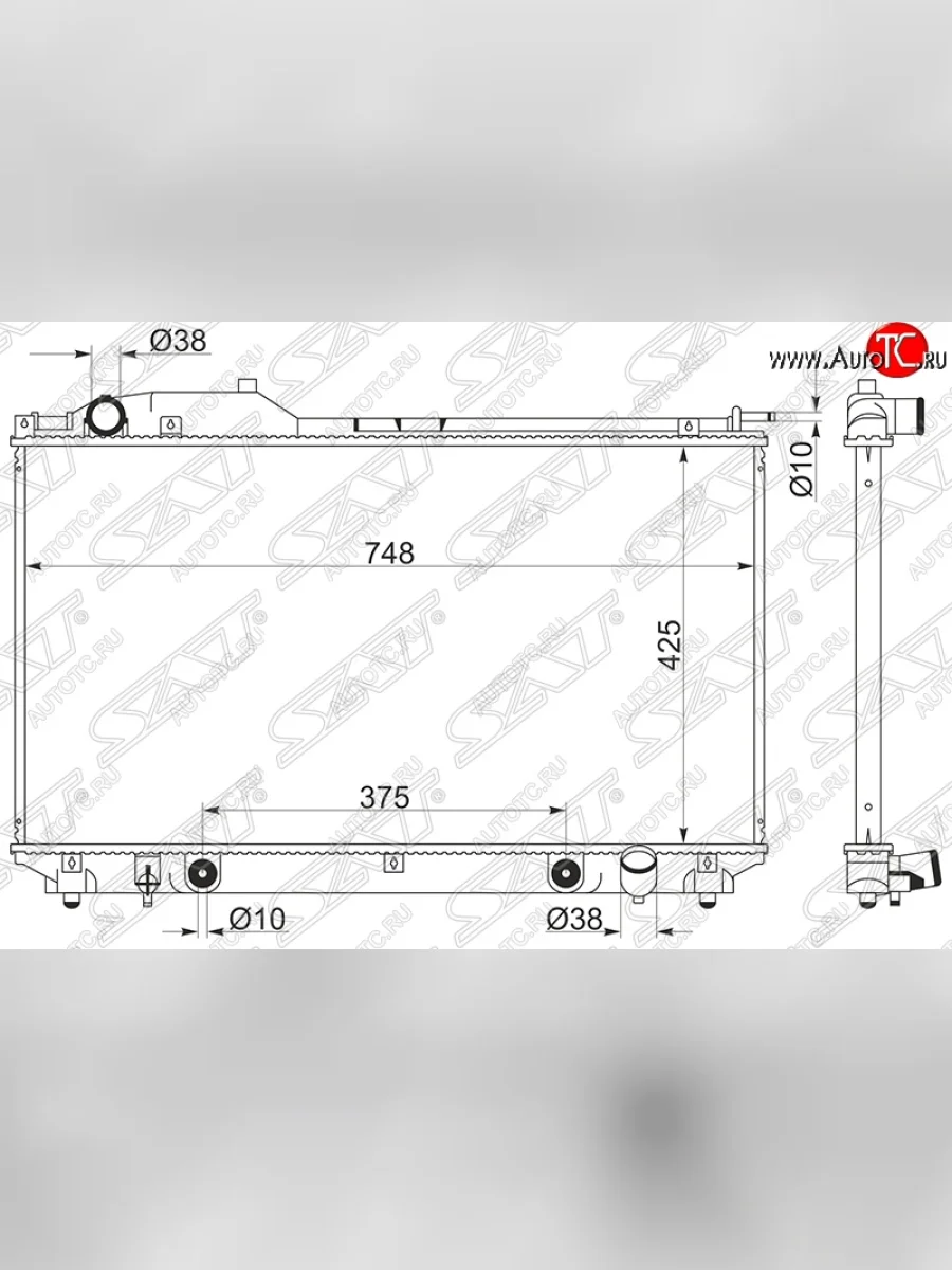 Радиатор двигателя SAT (пластинчатый, МКПП/АКПП) Lexus LS430 XF30 дорестайлинг (2000-2003)  с доставкой в г. Пермь