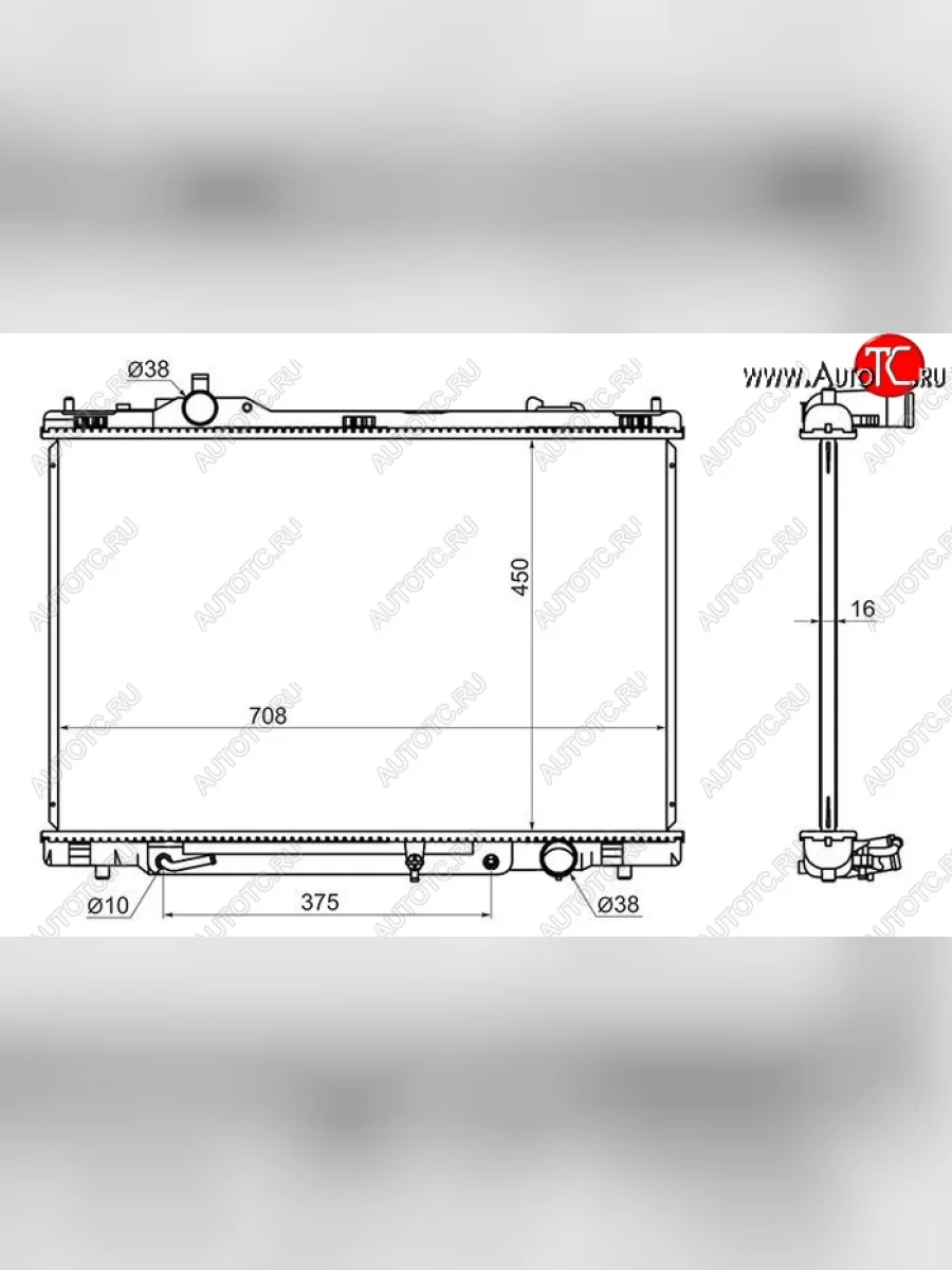 Радиатор двигателя SAT (пластинчатый, АКПП) Lexus LS460 XF40 дорестайлинг (2006-2009)  с доставкой в г. Пермь