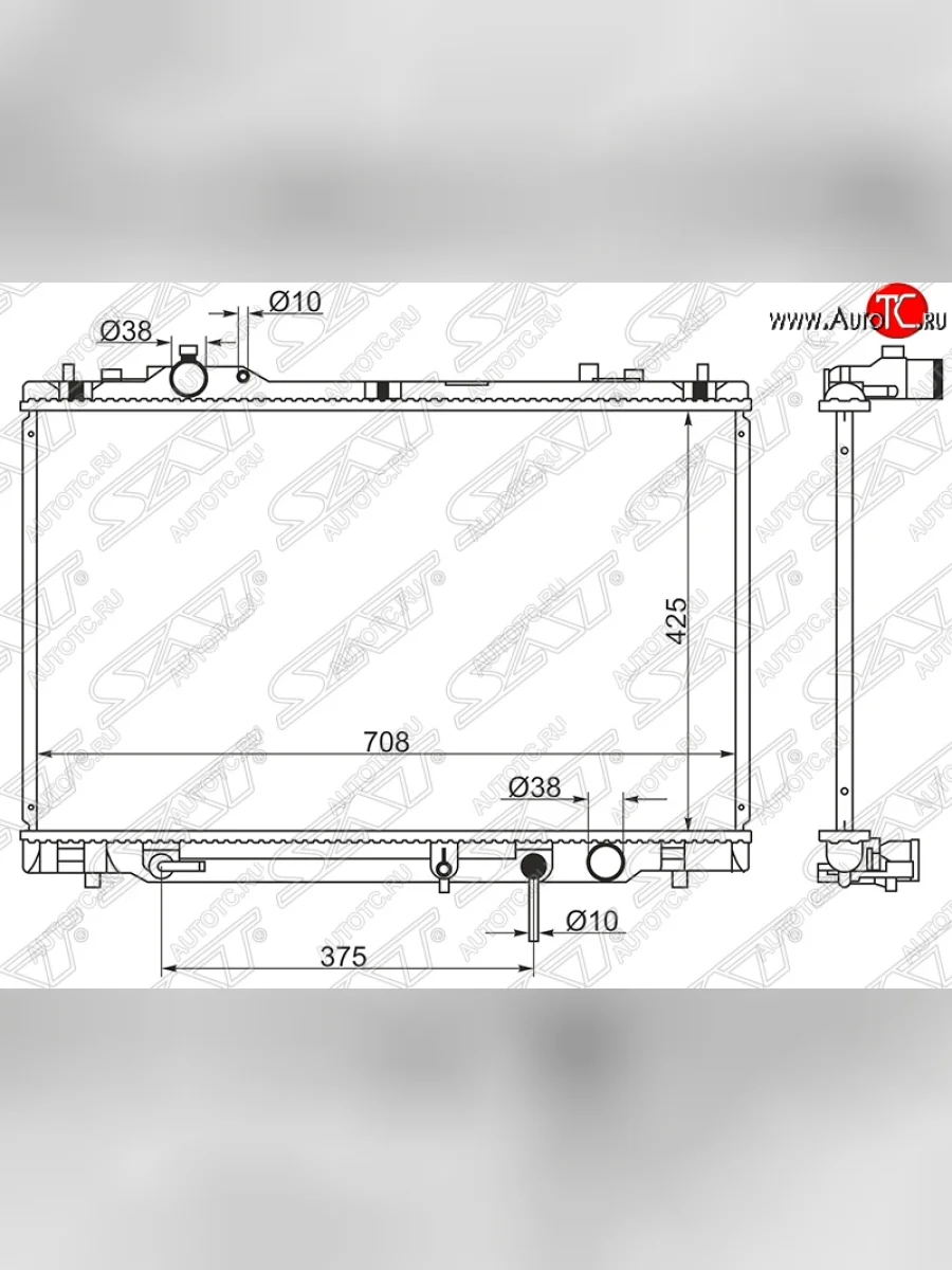 Радиатор двигателя SAT (пластинчатый, МКПП/АКПП) Lexus LS460 XF40 дорестайлинг (2006-2009)  с доставкой в г. Пермь