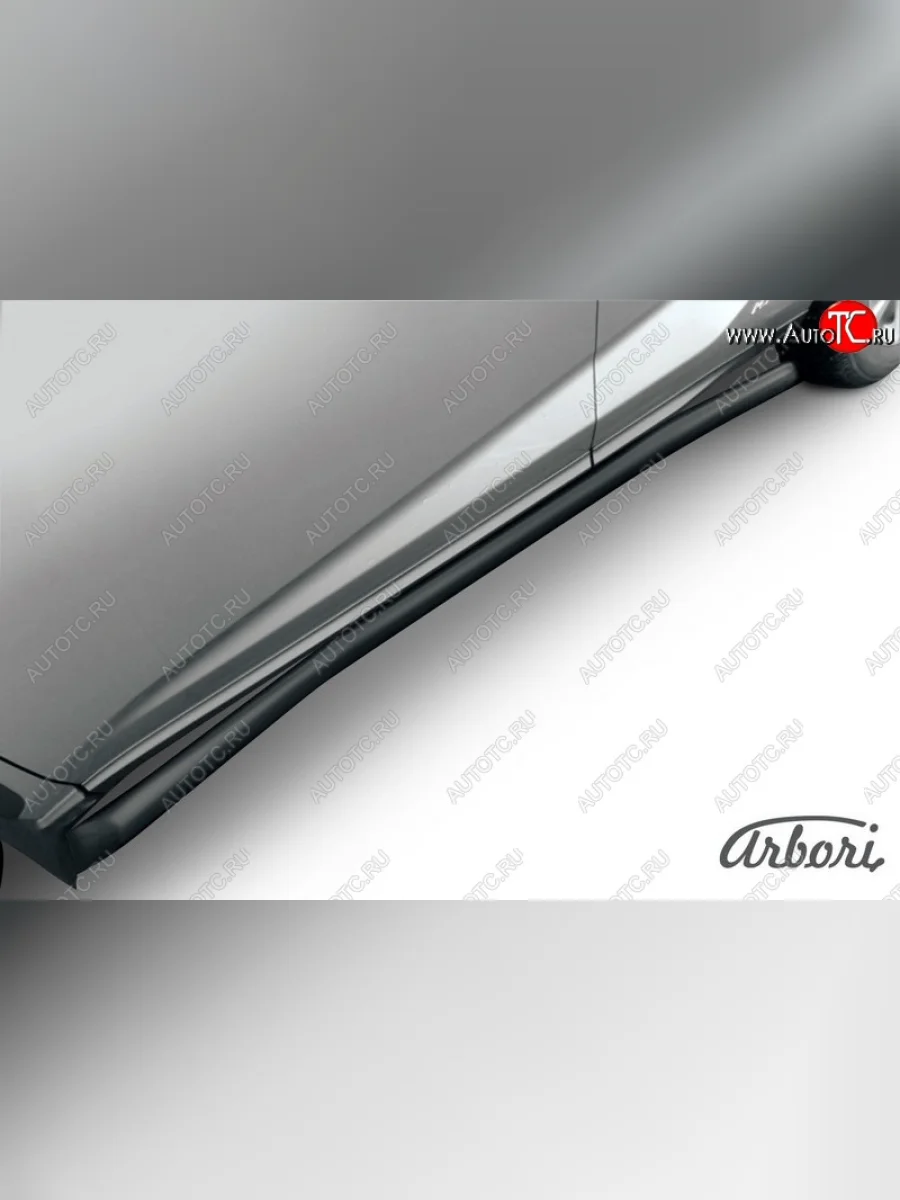 Защита штатных порогов Arbori (черная, d57 mm). Lexus NX300h Z10 дорестайлинг (2014-2017)  в Керчи Республика Крым