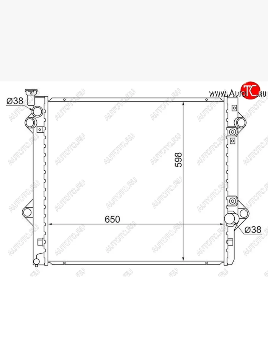 Радиатор двигателя (пластинчатый, АКПП) SAT Lexus GX470 J120 дорестайлинг (2002-2007)  в Перми Пермском крае