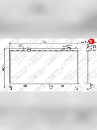 Радиатор двигателя SAT (пластинчатый, МКПП) Lifan Solano  дорестайлинг (2010-2015)