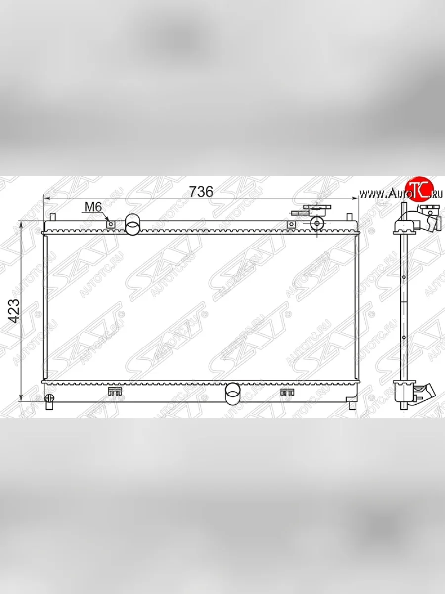 Радиатор двигателя SAT (пластинчатый, МКПП) Lifan Solano  дорестайлинг (2010-2015)  в Перми Пермском крае