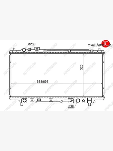 Радиатор двигателя SAT (пластинчатый, МКПП/АКПП) Mazda Familia  седан (1994-1999) BH дорестайлинг, BH рестайлинг