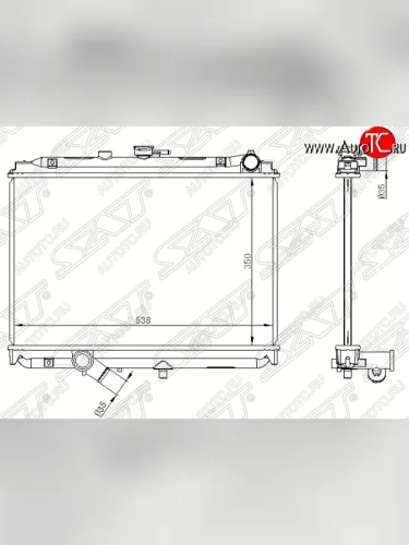 Радиатор двигателя (пластинчатый, МКПП) SAT Mazda Bongo Friendee (1995-2005)