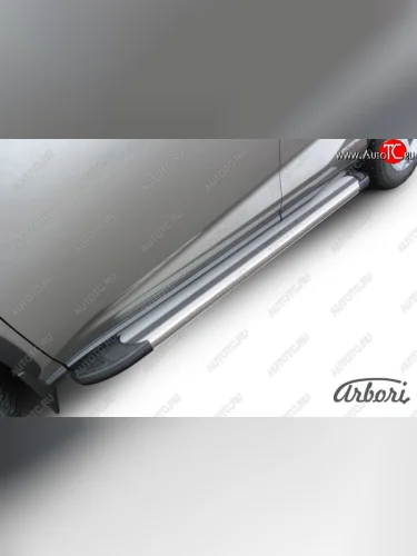 Порожки для ног Arbori Luxe Silver Lexus NX300h  Z10 (2014-2017) дорестайлинг