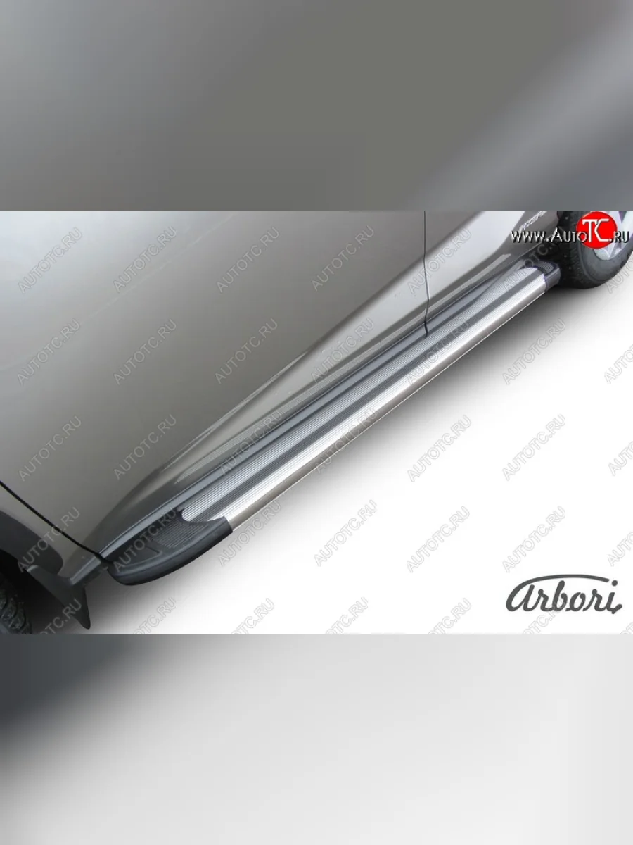 Порожки для ног Arbori Luxe Silver Lexus NX300h Z10 дорестайлинг (2014-2017)  в Самаре Самарской области
