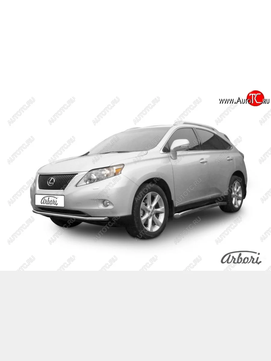 Защита переднего бампера Arbori (нержавейка, 1 труба d57 mm). Lexus RX350 AL10 дорестайлинг (2008-2012)  в Перми Пермском крае