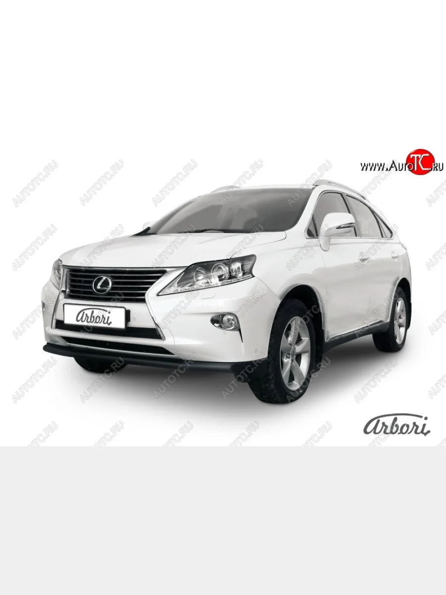 Защита переднего бампера Arbori (черная, 1 труба d57 mm). Lexus RX350 AL10 рестайлинг (2012-2015)  в Керчи Республика Крым