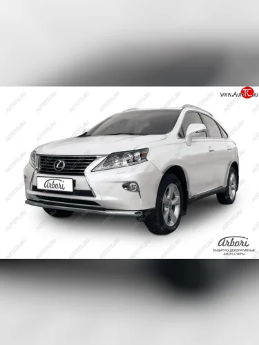 Защита переднего бампера Arbori (нержавейка, 1 труба d57 mm) Lexus RX350 AL10 рестайлинг (2012-2015)