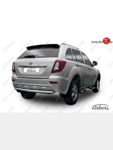 Защита заднего бампера Arbori (нержавейка, 1 труба d60 mm). Lifan X60 (2015-2016) 1-ый рестайлинг