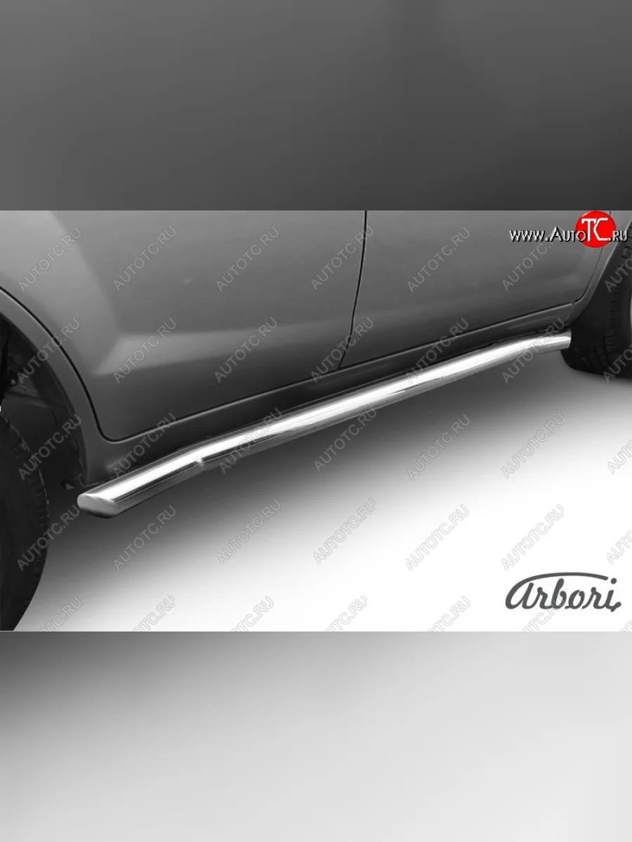 Защита штатных порогов Arbori (нержавейка, d60 mm). Lifan X60 дорестайлинг (2011-2015)  в Керчи Республика Крым