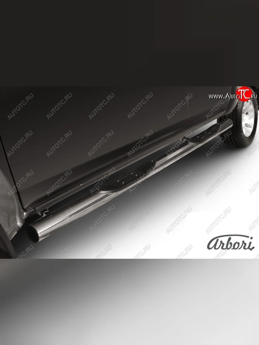 Защита штатных порогов Arbori (с проступью, нержавейка, d76 mm). Mazda BT-50 (2006-2011)  в Керчи Республика Крым