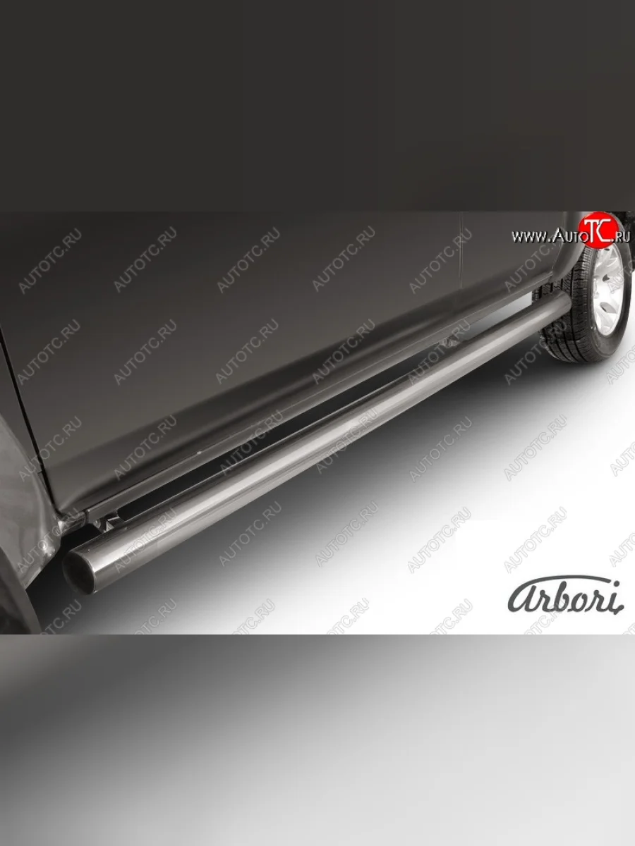 Защита штатных порогов Arbori (нержавейка, d76 mm). Mazda BT-50 (2006-2011)  в Керчи Республика Крым