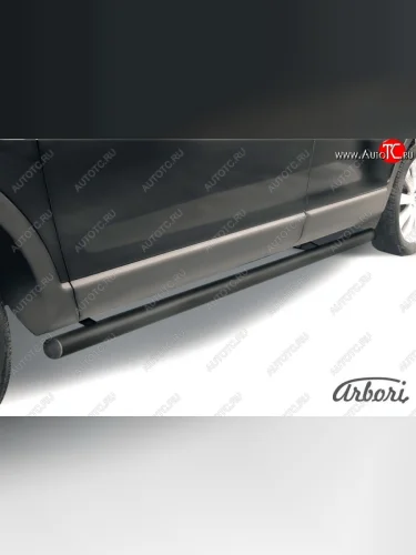 Защита штатных порогов Arbori (черная, d57 mm). Mazda CX-9 TB дорестайлинг (2007-2009)