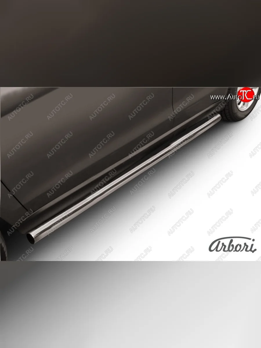 Защита штатных порогов Arbori (нержавейка, d57 mm).  Mitsubishi ASX (2013-2016)  в Самаре Самарской области