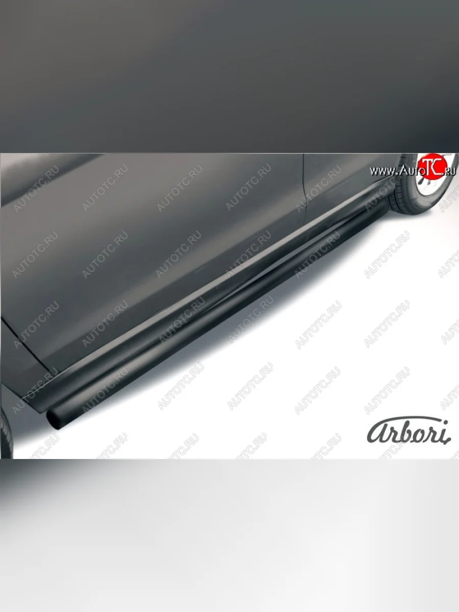 Защита штатных порогов Arbori (черная, d57 mm).  Mitsubishi ASX (2013-2016)  в Самаре Самарской области