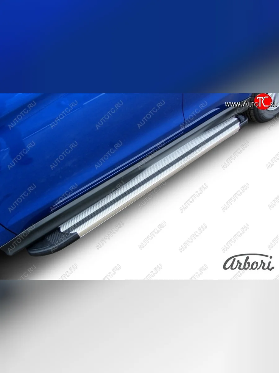 Порожки для ног Arbori Luxe Silver Mitsubishi ASX 1-ый рестайлинг (2013-2016)  в Самаре Самарской области