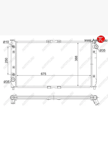 Радиатор двигателя SAT (пластинчатый, МКПП/АКПП) Mazda Millenia (1992-2003)