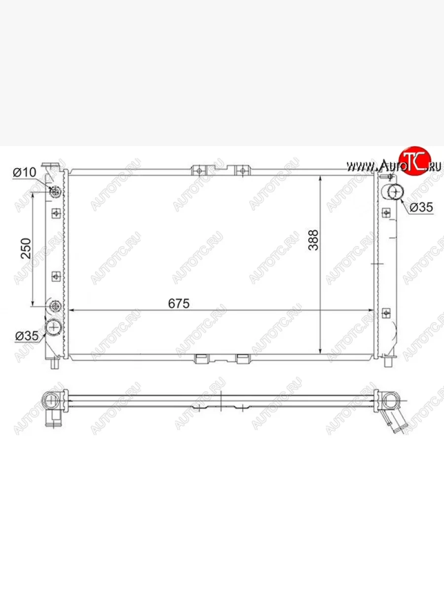Радиатор двигателя SAT (пластинчатый, МКПП/АКПП) Mazda Millenia (1992-2003)  с доставкой в г. Пермь