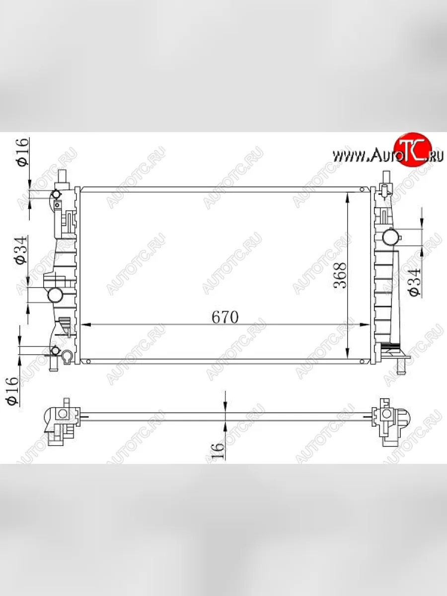 Радиатор двигателя (пластинчатый, 1.6, АКПП) SAT Mazda 3/Axela BL дорестайлинг, хэтчбэк 5 дв. (2009-2011)  с доставкой в г. Пермь