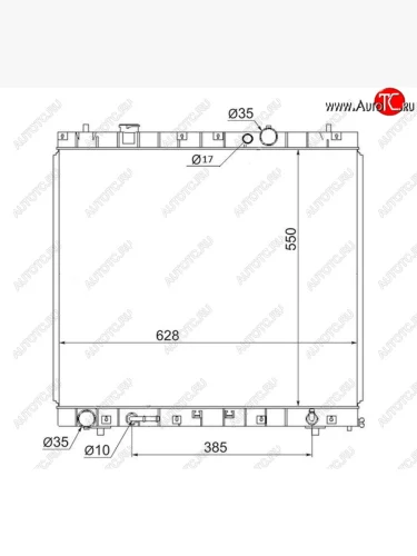 Радиатор двигателя (пластинчатый, МКПП/АКПП) SAT Mazda Bongo Friendee (1995-2005)