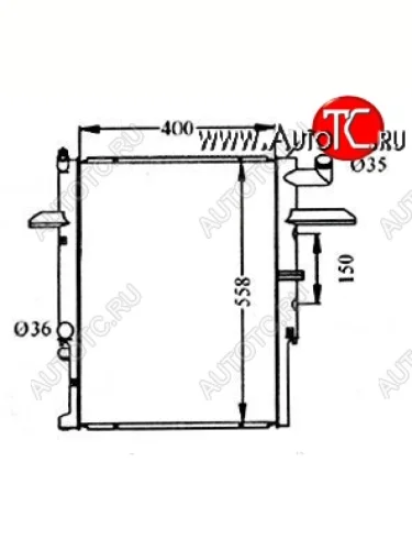Радиатор двигателя (пластинчатый, МКПП) SAT Mazda Bongo Friendee (1995-2005)