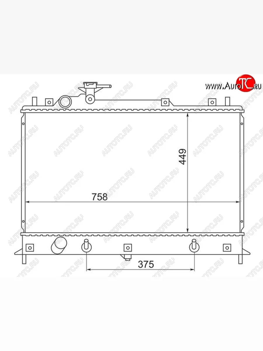 Радиатор двигателя SAT (пластинчатый, МКПП/АКПП) Mazda MPV LY дорестайлинг (2006-2008)  с доставкой в г. Керчь