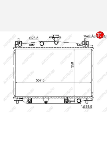 Радиатор двигателя SAT (пластинчатый, МКПП/АКПП) Mazda Demio 3 DE дорестайлинг (2007-2011)