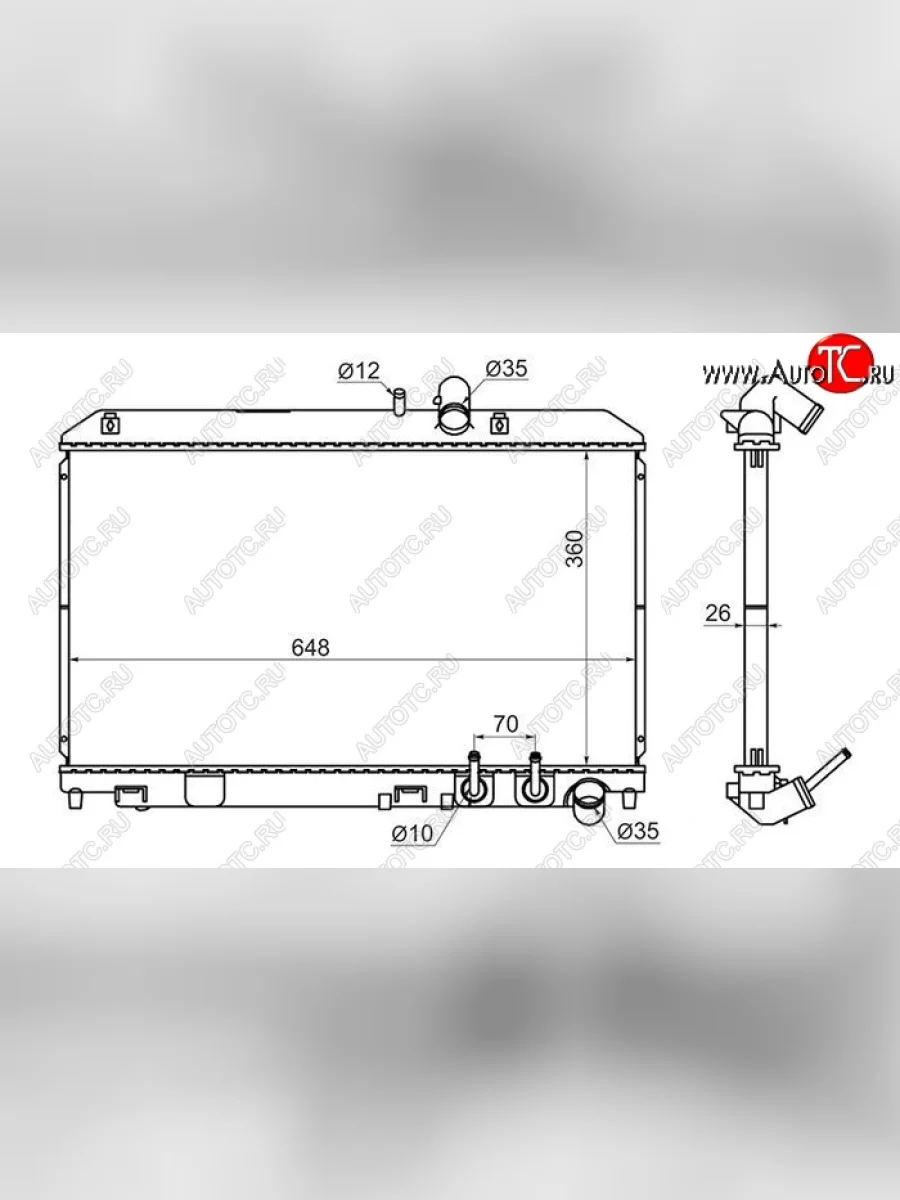 Радиатор двигателя SAT (пластинчатый, МКПП/АКПП) Mazda RX8 (2003-2012)  в Керчи Республика Крым