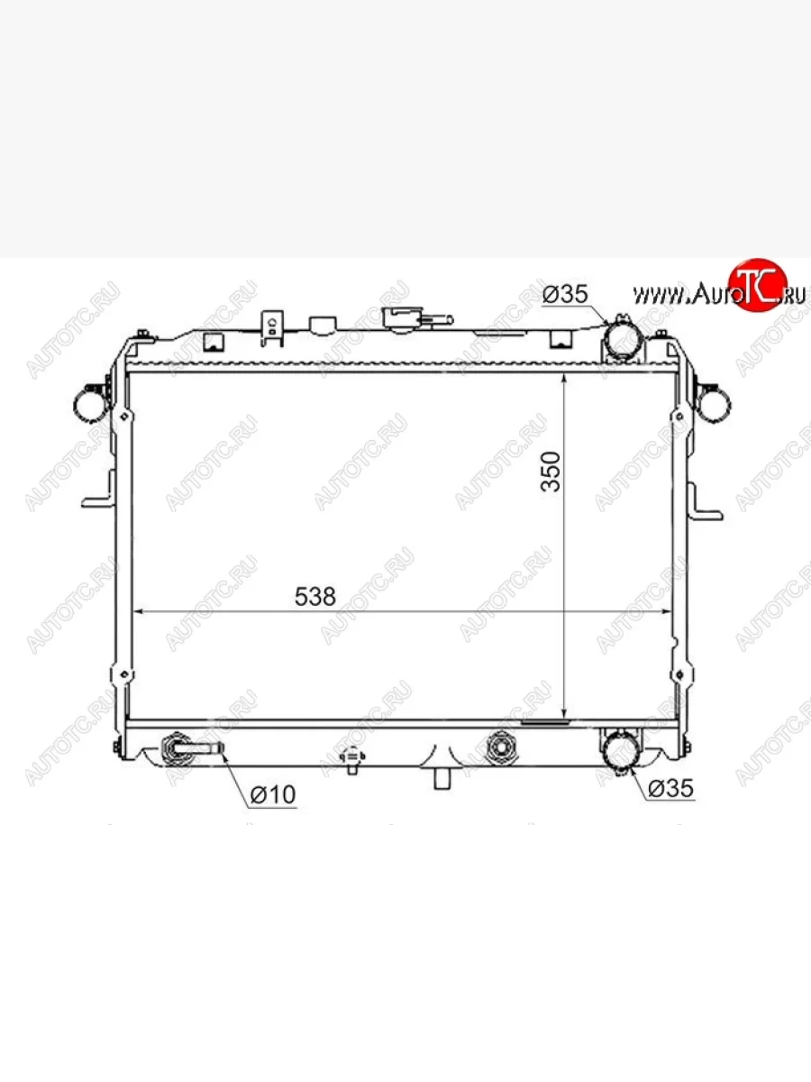 Радиатор двигателя (пластинчатый, АКПП) SAT Mitsubishi L400 (1994-2006)  в Керчи Республика Крым
