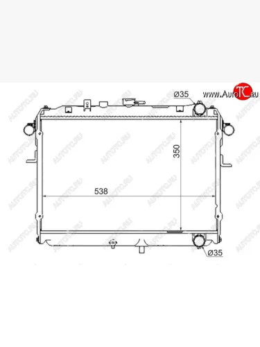 Радиатор двигателя (пластинчатый, МКПП) SAT Mitsubishi L400 (1994-2006)
