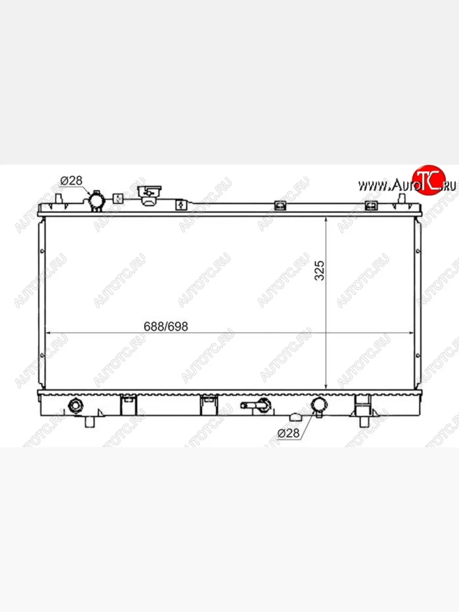 Радиатор двигателя SAT (трубчатый, МКПП/АКПП) Mazda 323/Familia седан BJ дорестайлинг (1998-2000)  в Керчи Республика Крым