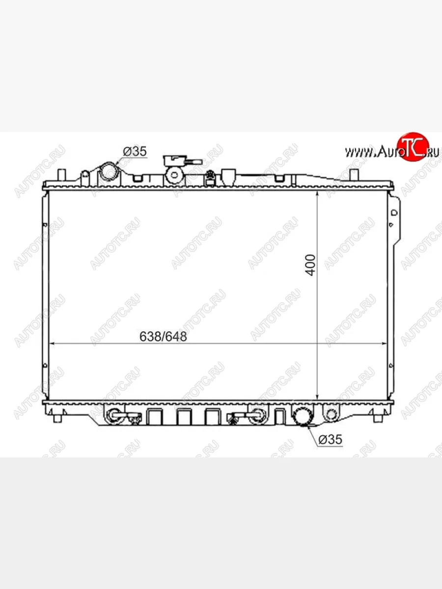 Радиатор двигателя (трубчатый, 1.8/2.2, МКПП/АКПП) SAT Mazda 626 GD седан (1987-1992)  в Самаре Самарской области