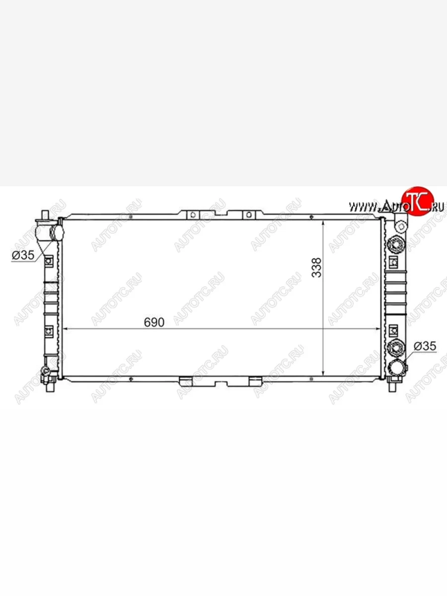 Радиатор двигателя (трубчатый, 1.8/2.0, МКПП/АКПП) SAT Mazda Capella GF дорестайлинг седан (1997-1999)  с доставкой в г. Керчь