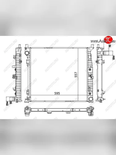 Радиатор двигателя SAT (пластинчатый, МКПП/АКПП) Mercedes-Benz ML class W166 (2011-2015)