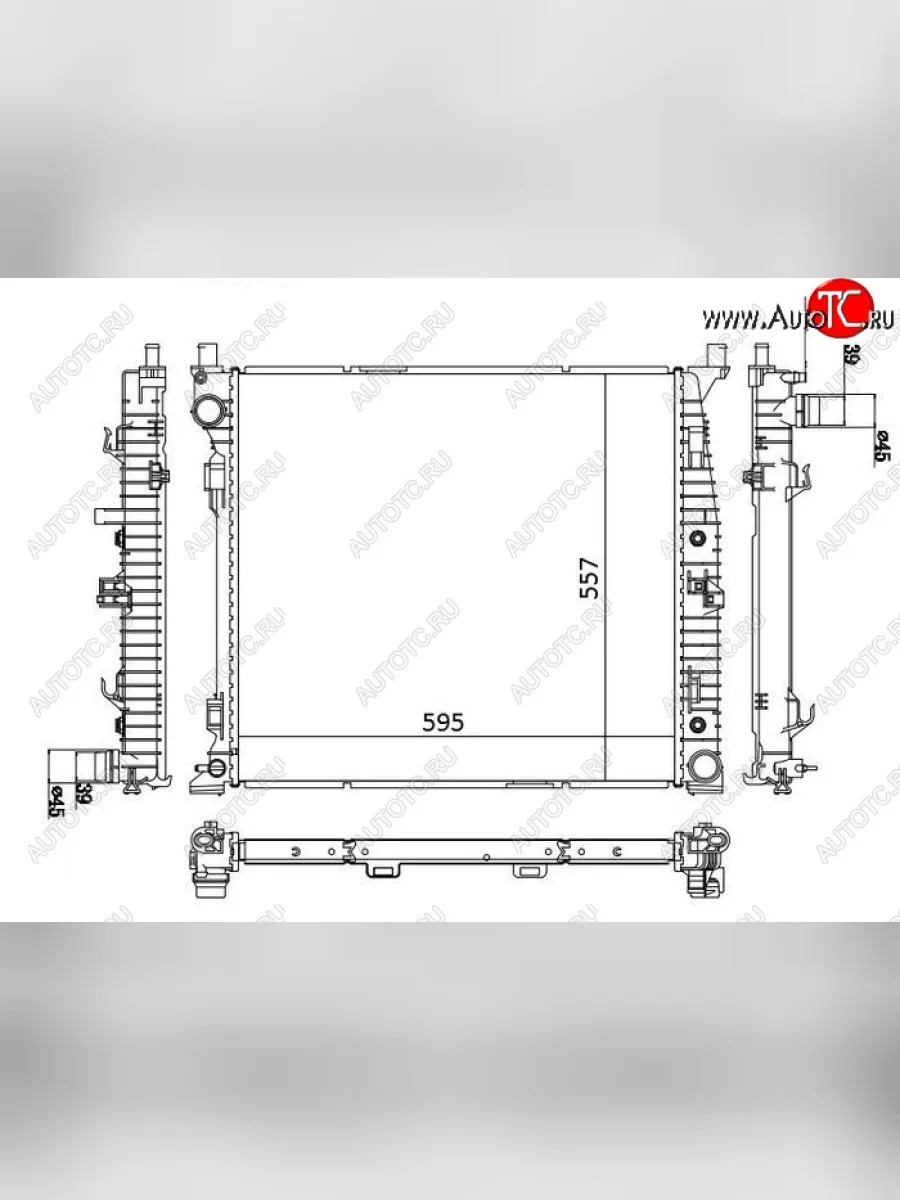 Радиатор двигателя SAT (пластинчатый, МКПП/АКПП) Mercedes-Benz ML class W166 (2011-2015)  с доставкой в г. Керчь